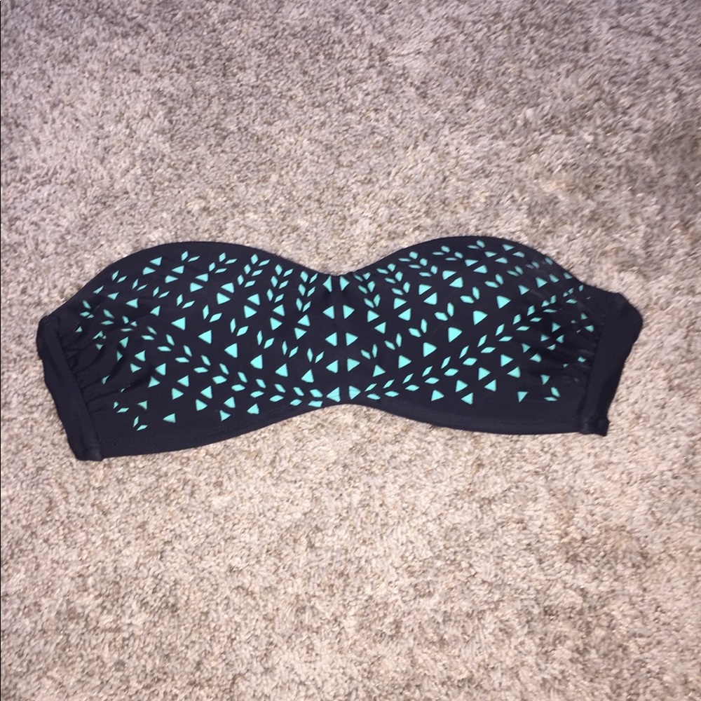 Strapless Black Bikini Top